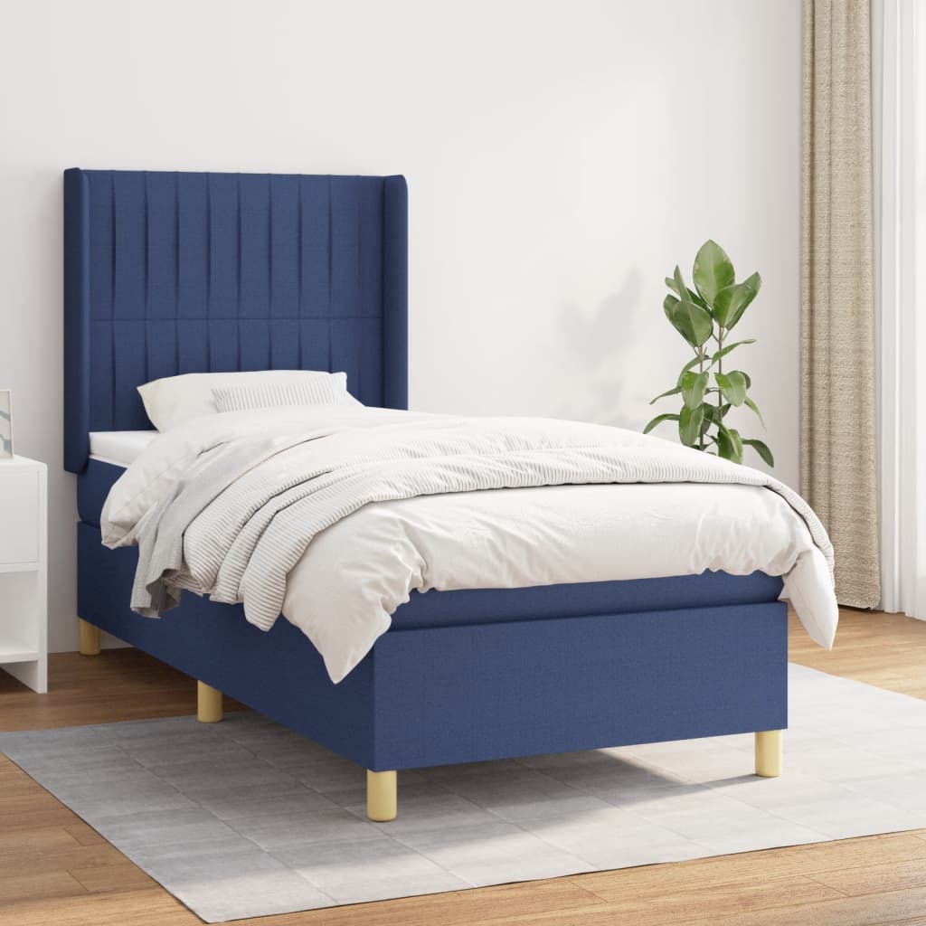 Lit À Ressorts Avec Tête De Lit Tissu