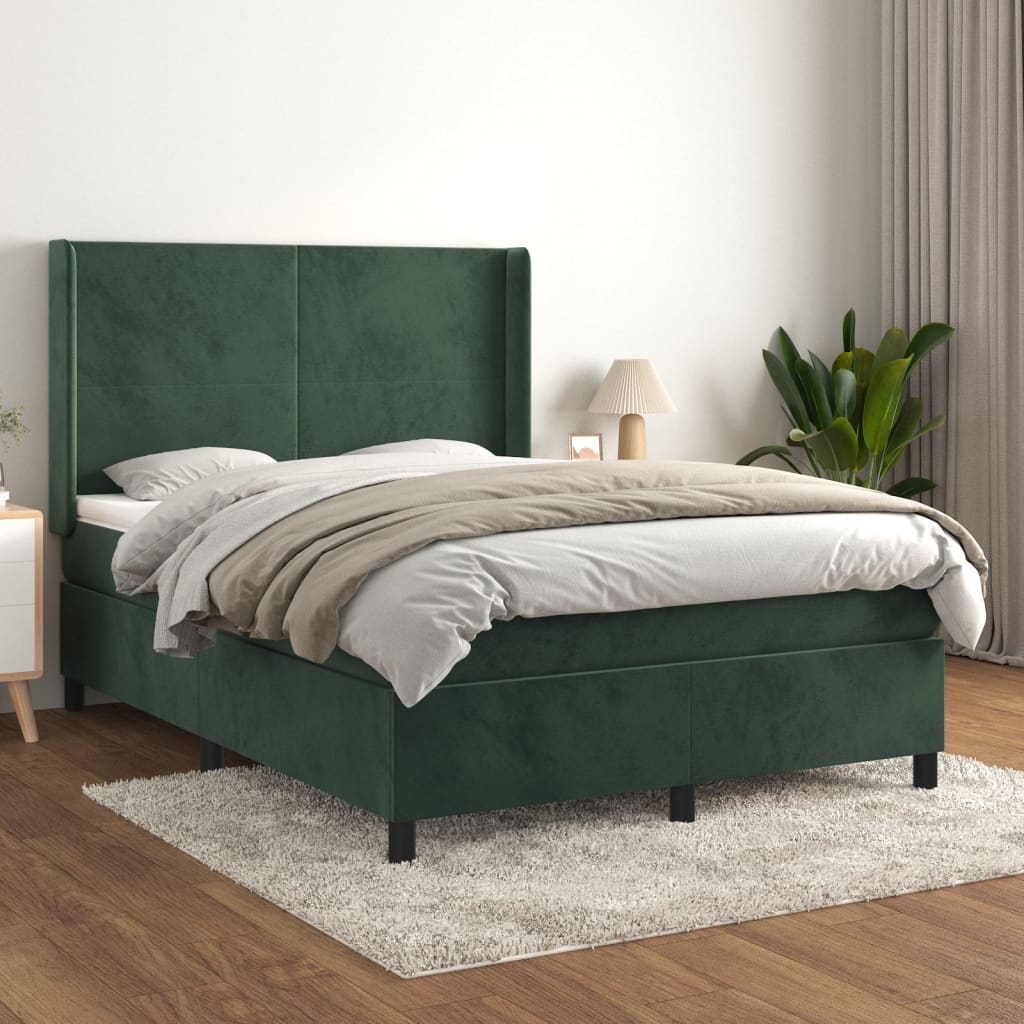 Lit À Ressorts Avec Matelas Velours