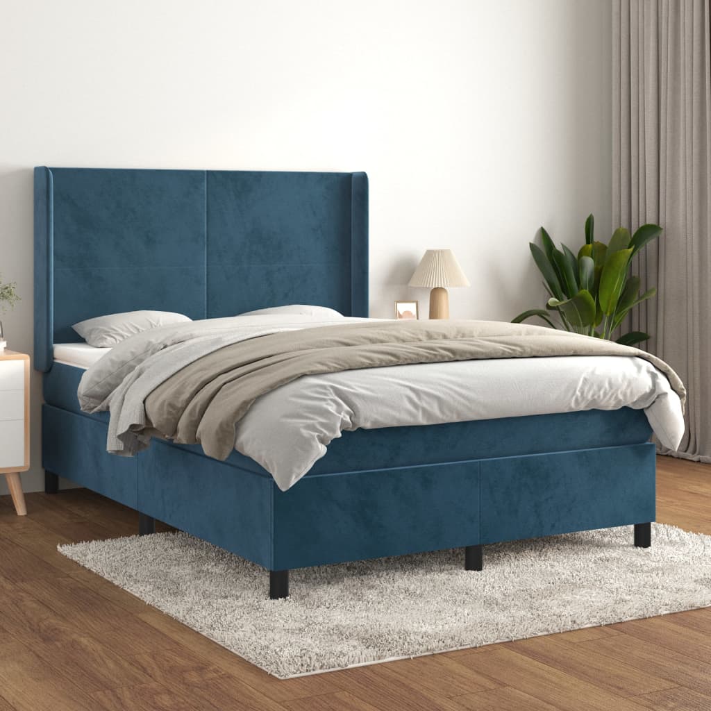 Lit À Ressorts Avec Matelas Velours