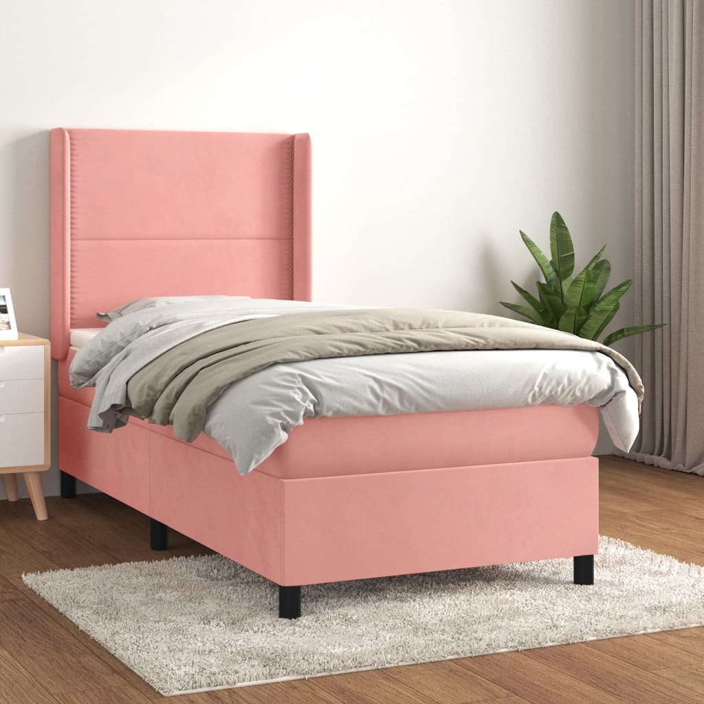 Lit À Ressorts Avec Matelas Velours