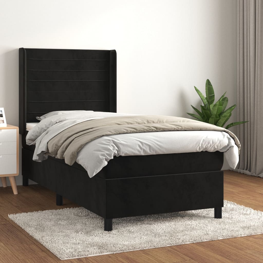 Lit À Ressorts Avec Matelas Velours