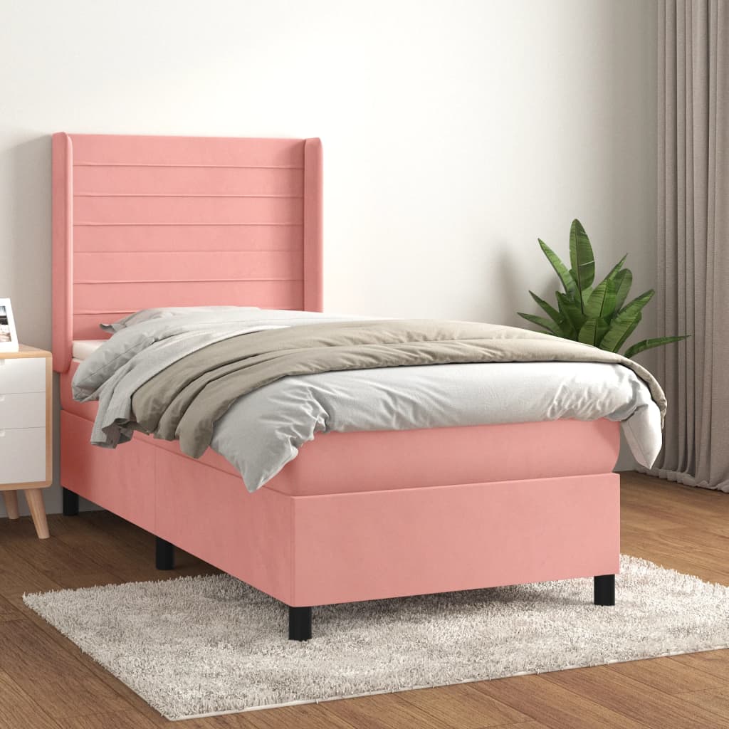 Lit À Ressorts Avec Matelas Velours