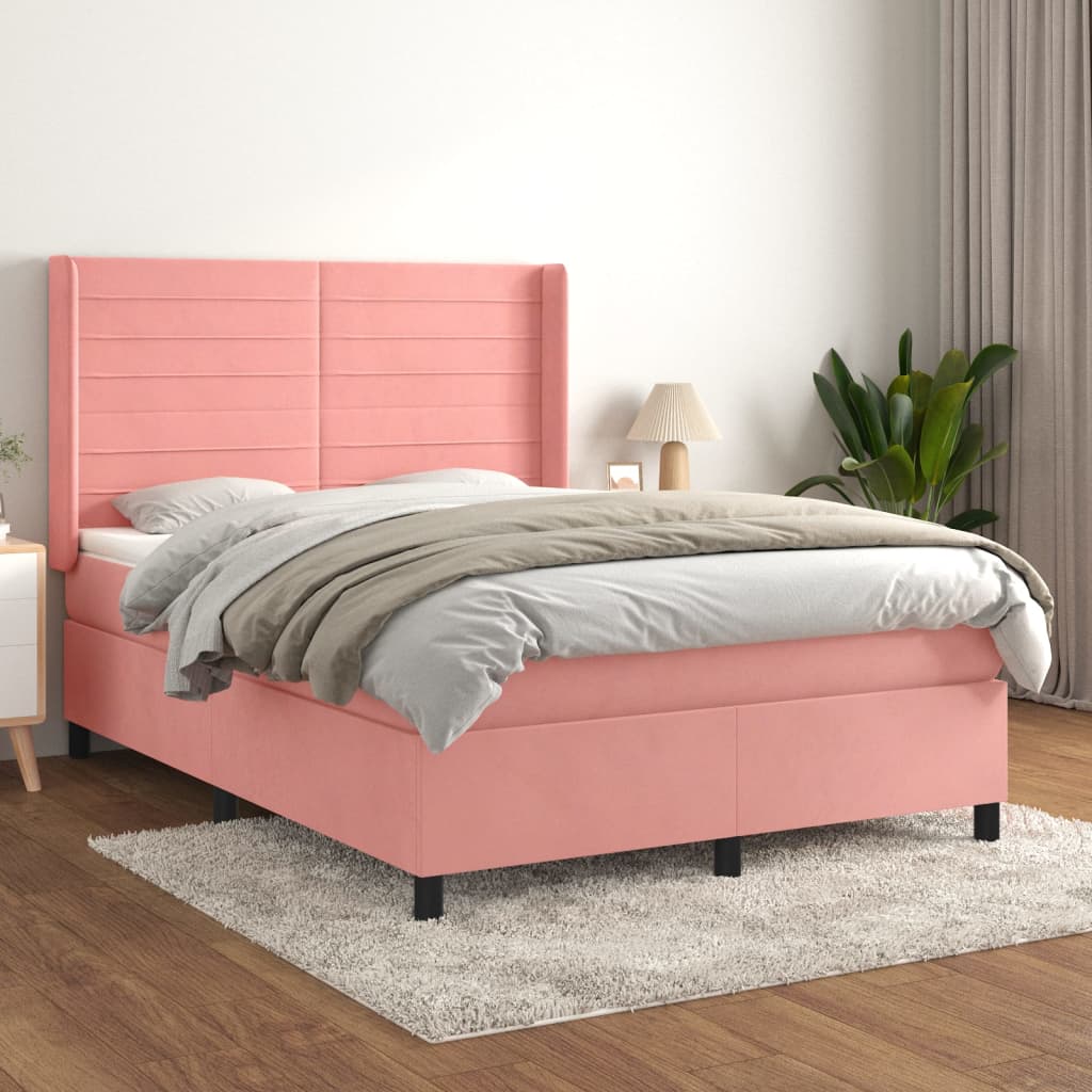 Lit À Ressorts Avec Matelas Velours