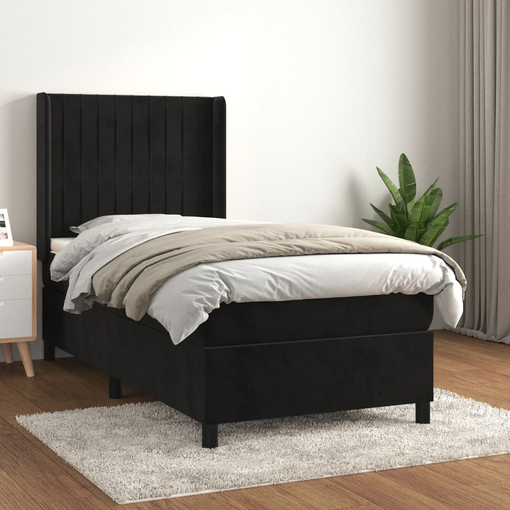 Lit À Ressorts Avec Matelas Velours