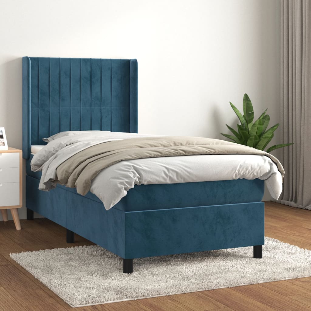 Lit À Ressorts Avec Matelas Velours