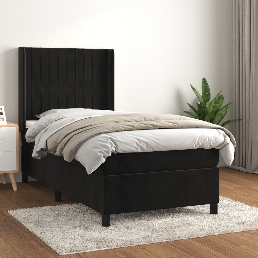 Lit À Ressorts Avec Matelas Velours