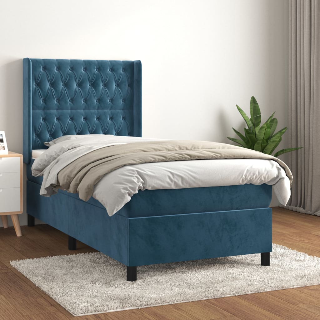 Lit À Ressorts Avec Matelas Velours