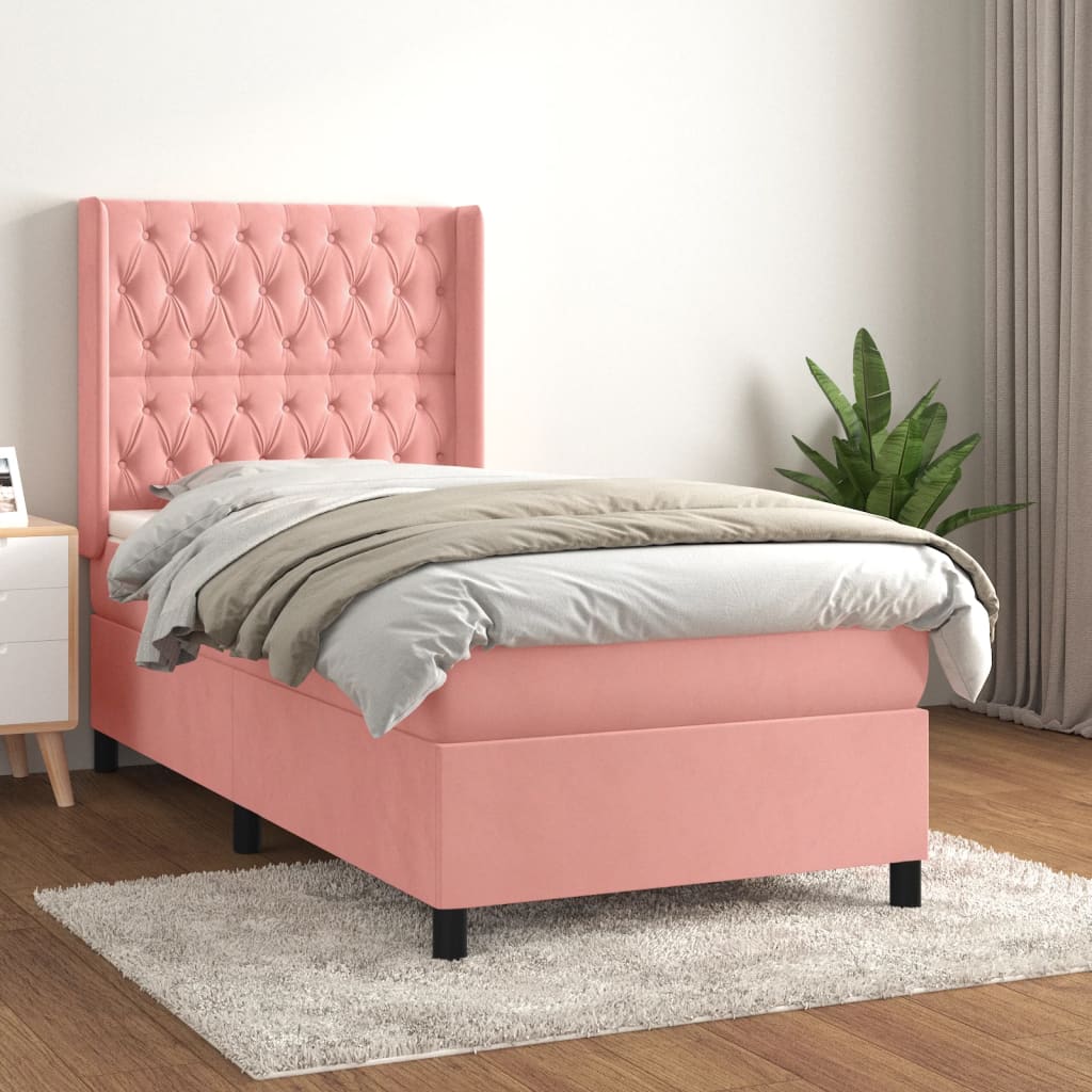 Lit À Ressorts Avec Matelas Velours