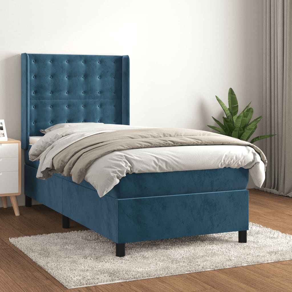 Lit À Ressorts Avec Matelas Velours