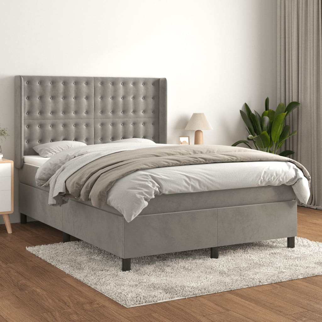 Lit À Ressorts Avec Matelas Velours