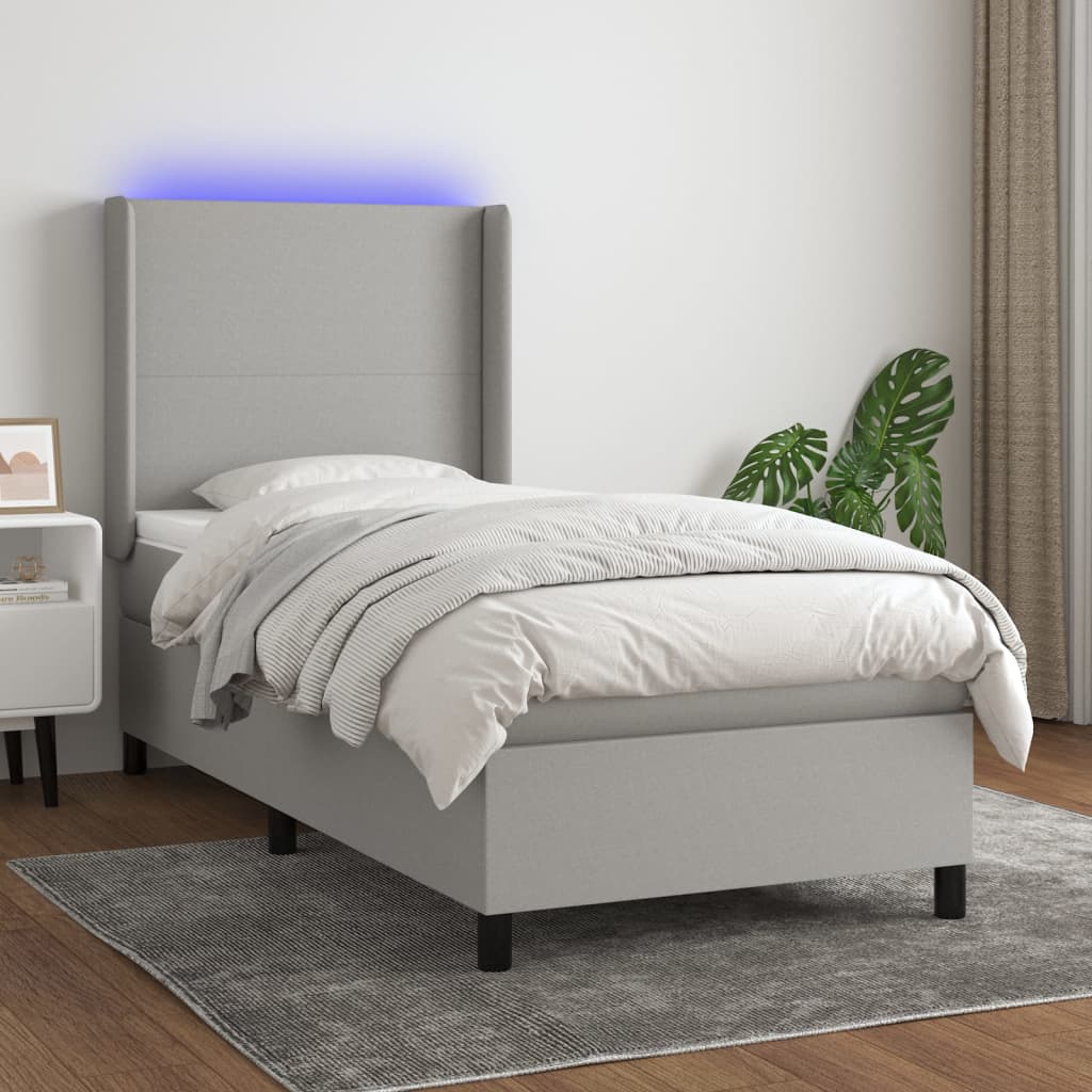 Sommier À Lattes De Lit Matelas Led Tissu