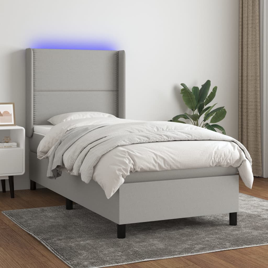 Sommier À Lattes De Lit Matelas Led Tissu