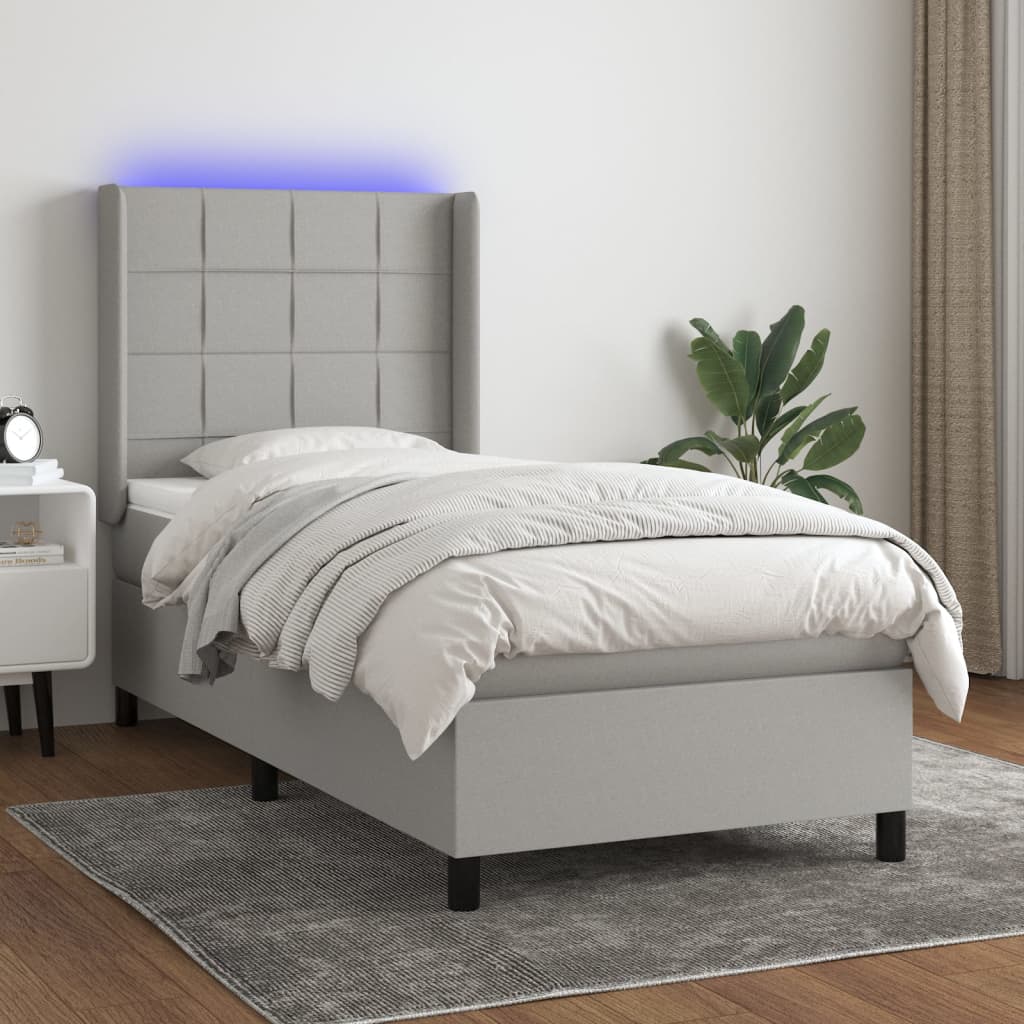 Sommier À Lattes De Lit Matelas Led Tissu