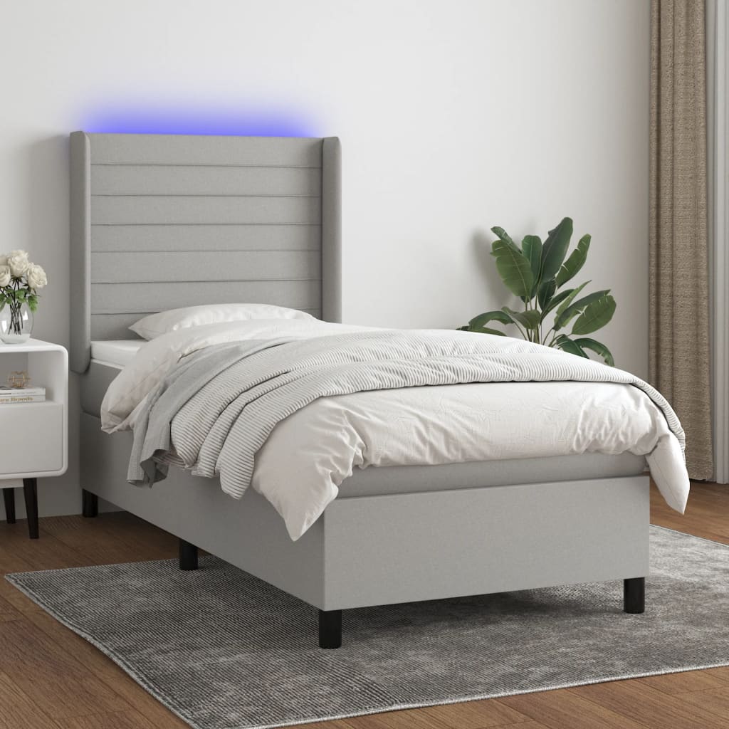 Sommier À Lattes De Lit Matelas Led Tissu