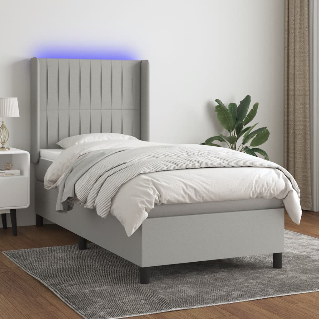 Sommier À Lattes De Lit Matelas Led Tissu