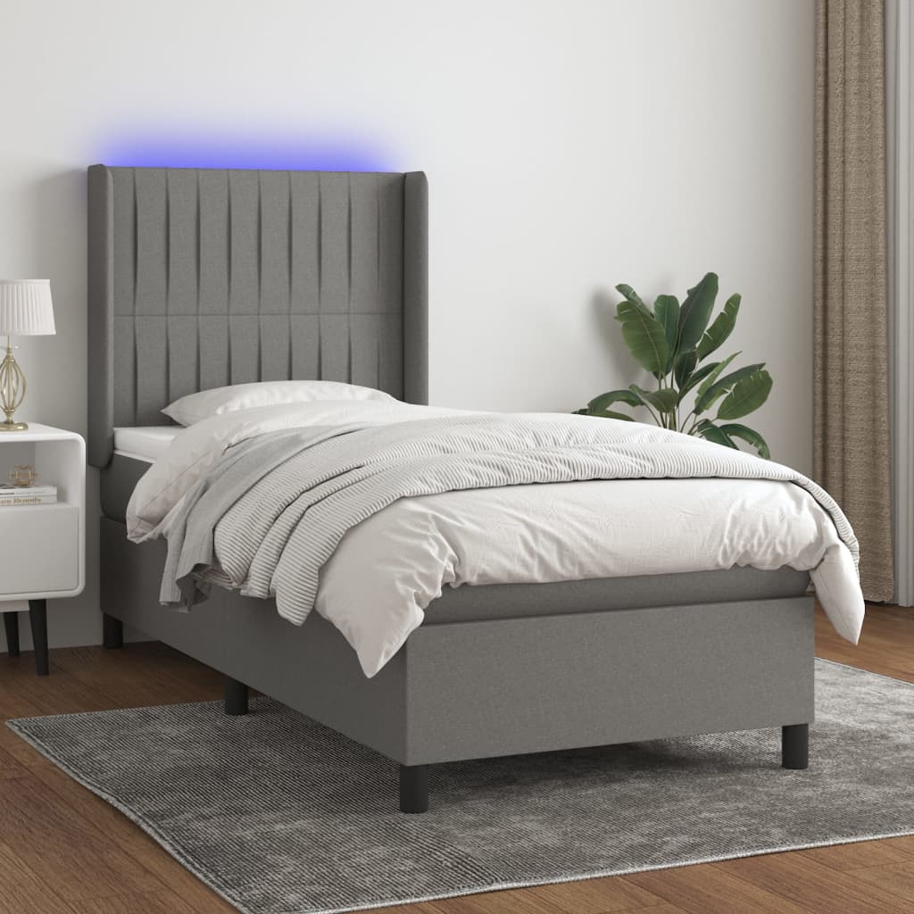 Sommier À Lattes De Lit Matelas Led Tissu
