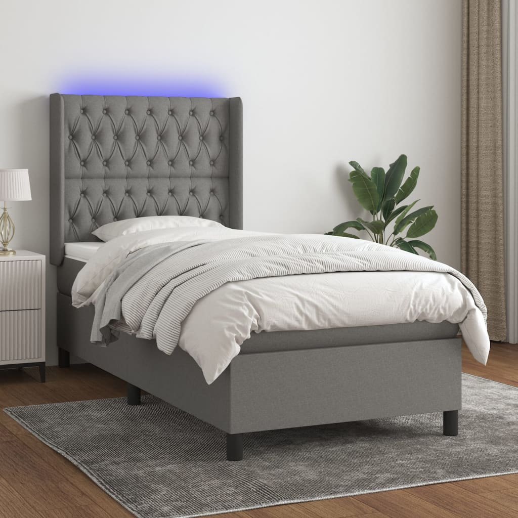 Sommier À Lattes De Lit Matelas Led Tissu