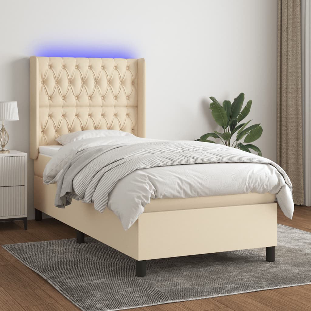Sommier À Lattes De Lit Matelas Led Tissu