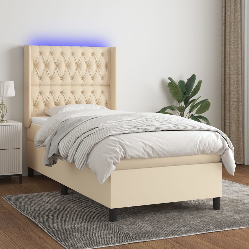 Sommier À Lattes De Lit Matelas Led Tissu