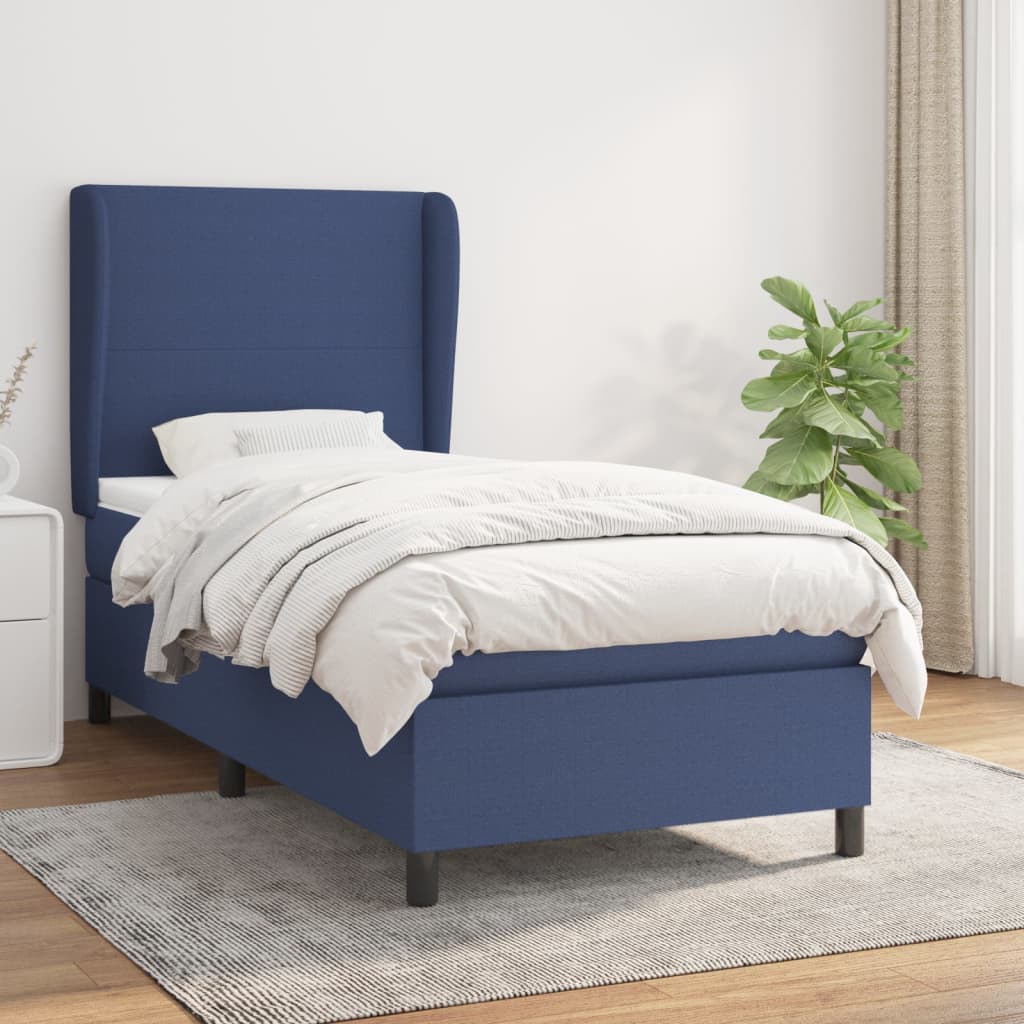 Lit À Ressorts Avec Tête De Lit Tissu