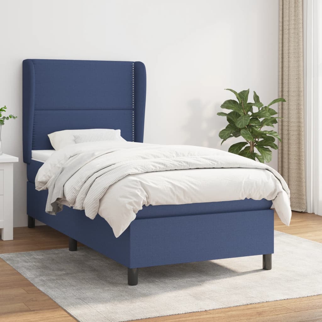 Lit À Ressorts Avec Tête De Lit Tissu