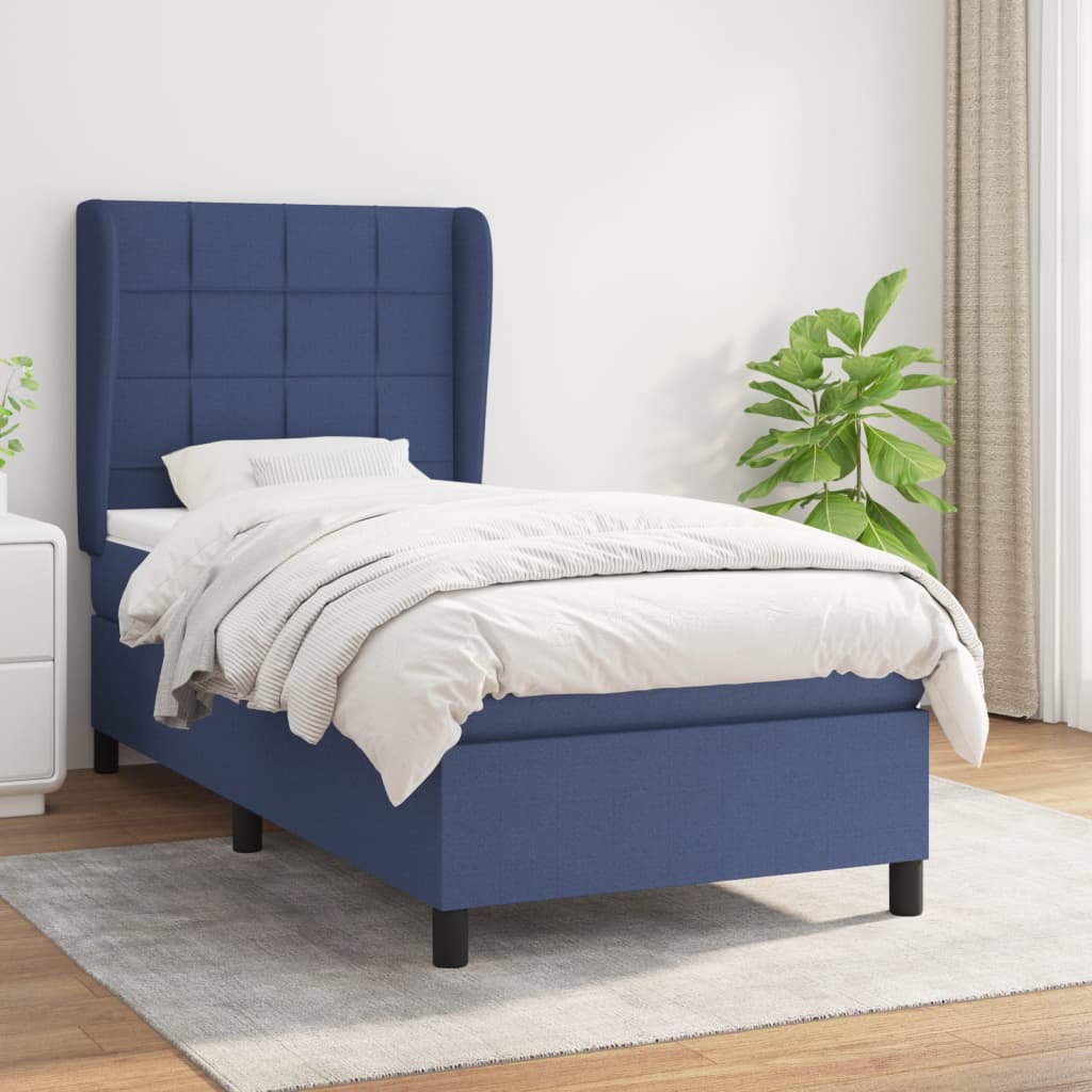 Lit À Ressorts Avec Tête De Lit Tissu
