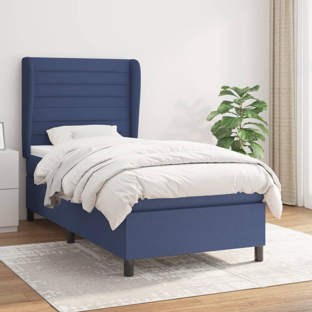 Lit À Ressorts Avec Tête De Lit Tissu