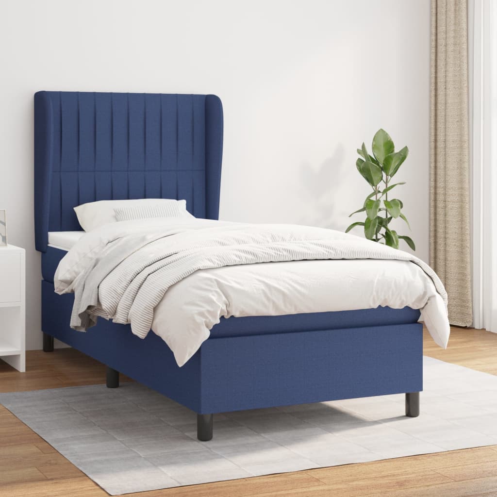 Lit À Ressorts Avec Tête De Lit Tissu