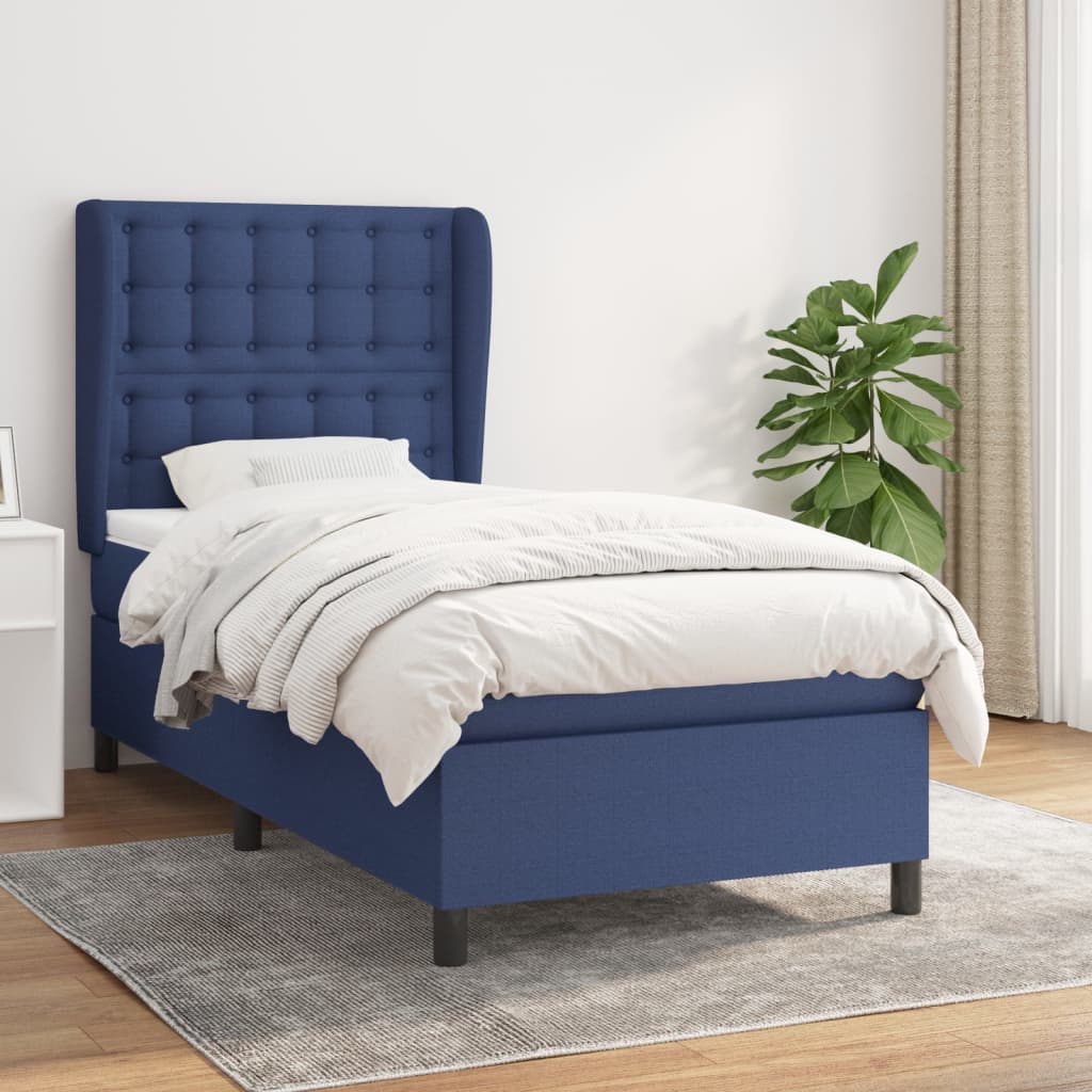 Lit À Ressorts Avec Tête De Lit Tissu