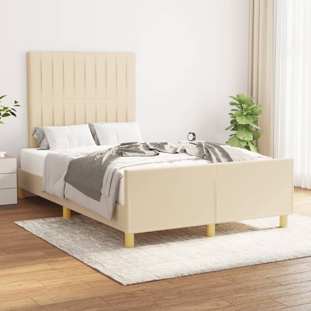 Cadre De Lit Avec Tête De Lit Tissu