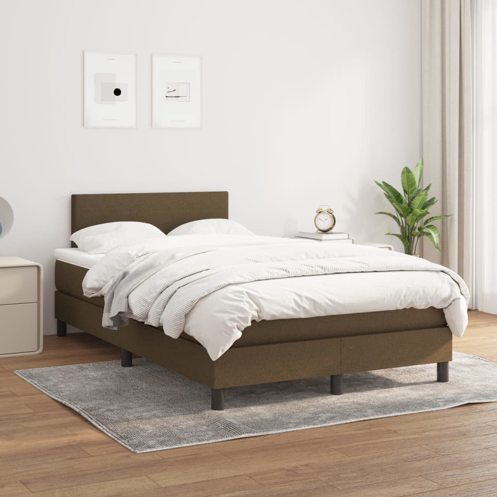 Lit À Ressorts Avec Tête De Lit Tissu