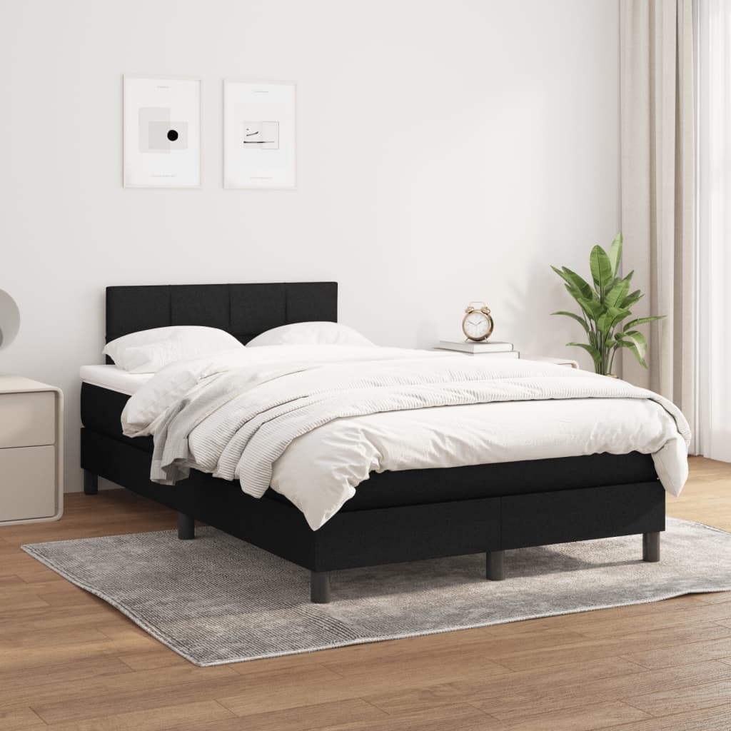 Lit À Ressorts Avec Tête De Lit Tissu