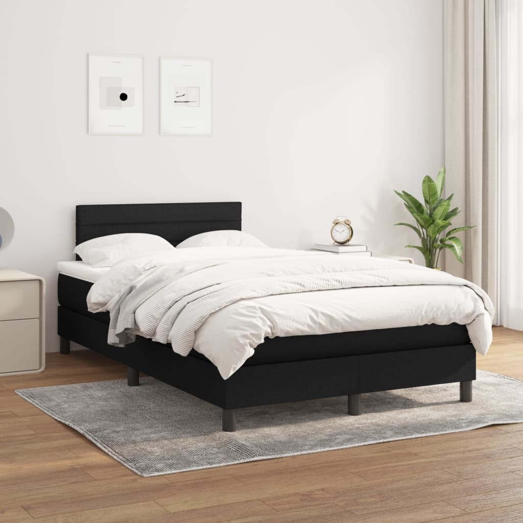 Lit À Ressorts Avec Tête De Lit Tissu