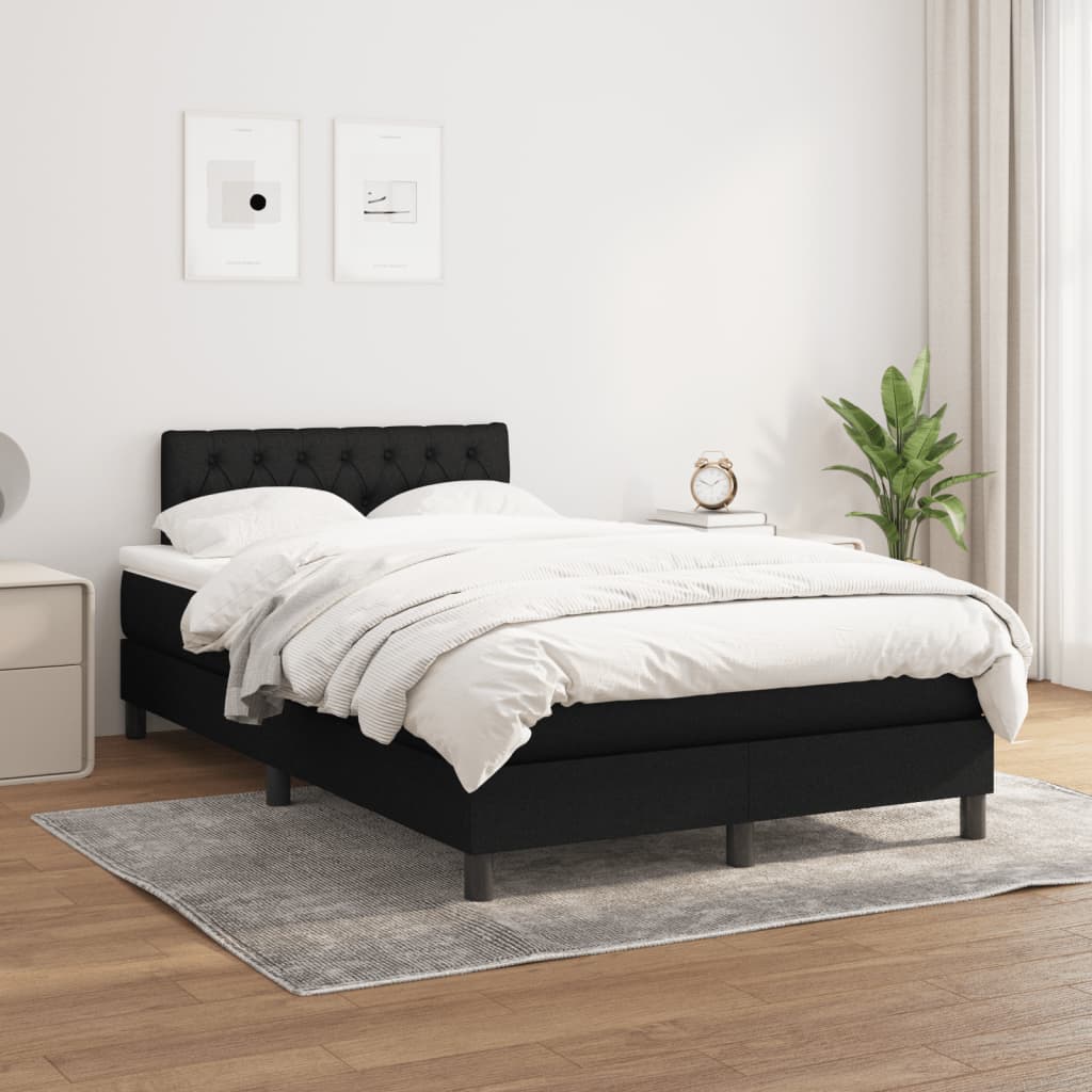 Lit À Ressorts Avec Tête De Lit Tissu