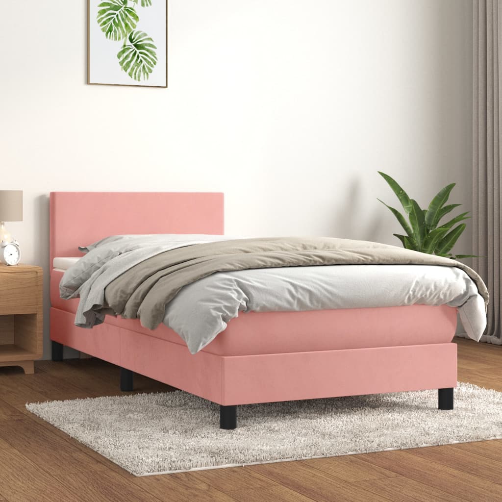 Lit À Ressorts Avec Matelas Velours