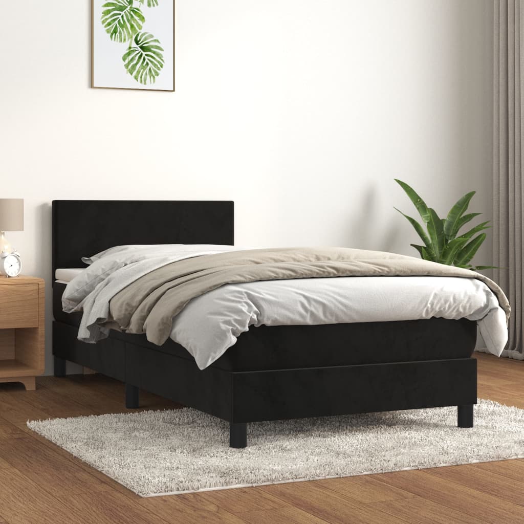 Lit À Ressorts Avec Matelas Velours