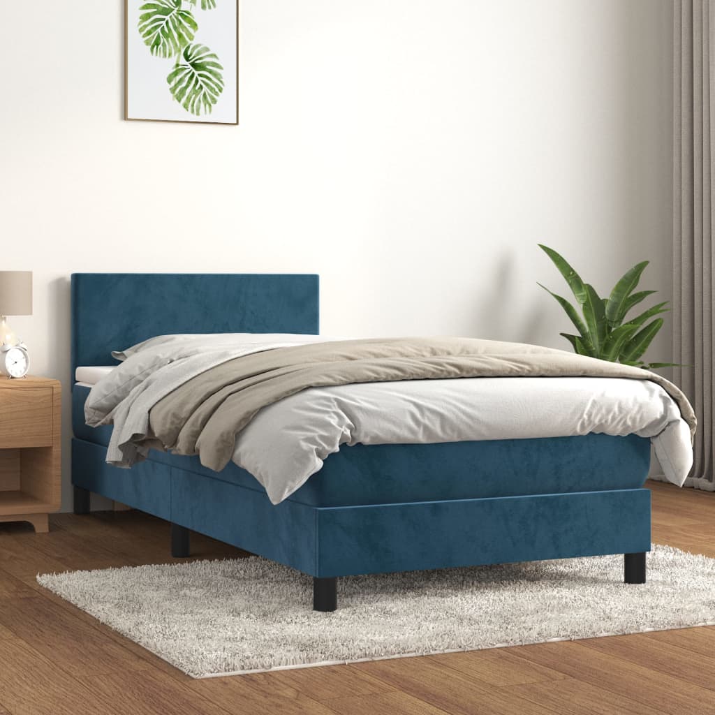 Lit À Ressorts Avec Matelas Velours