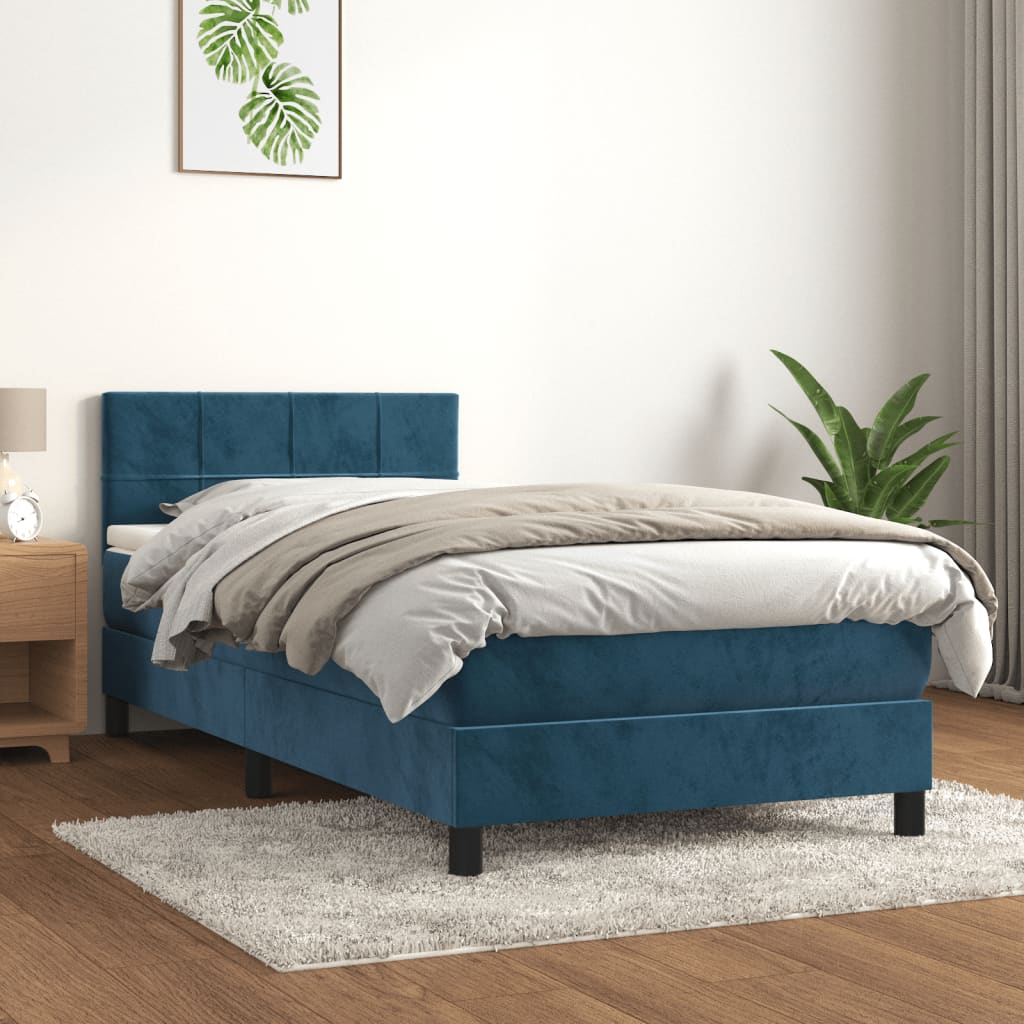 Lit À Ressorts Avec Matelas Velours