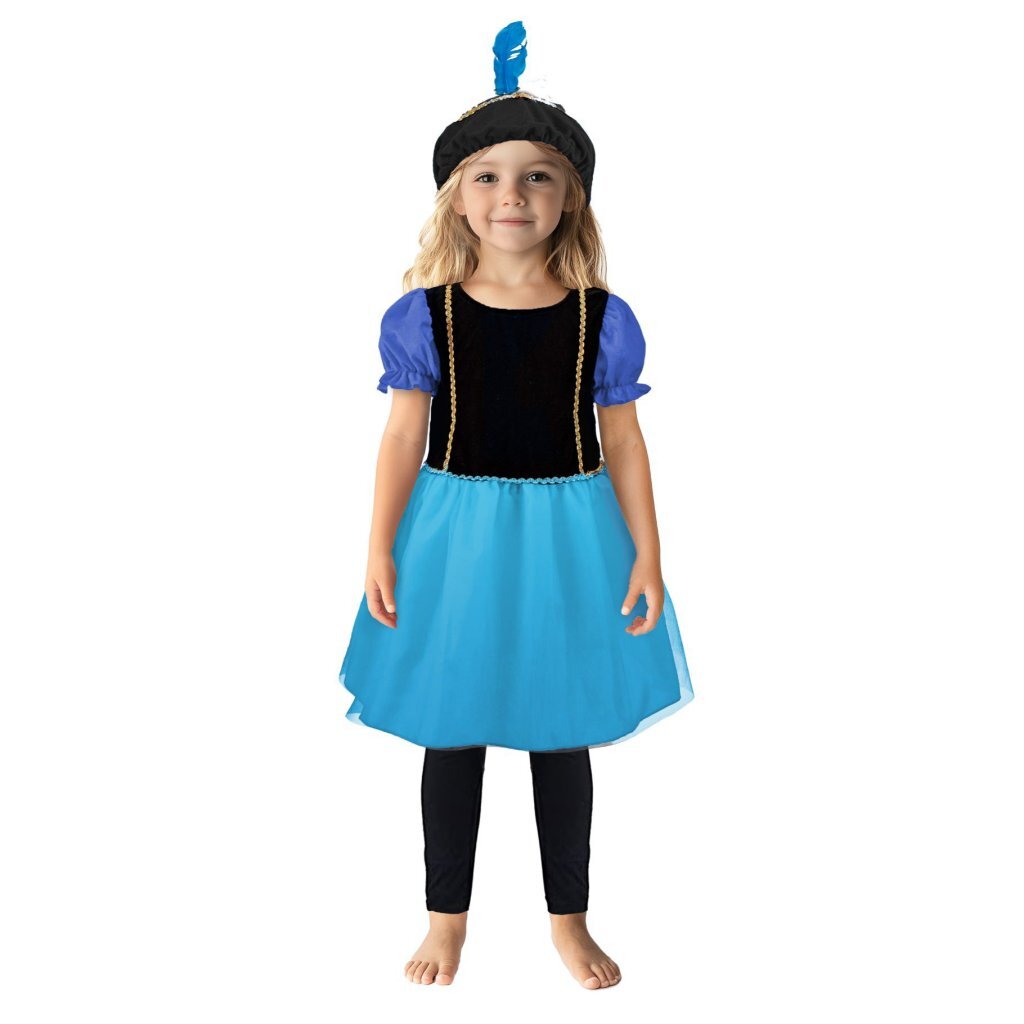 Overige Merken Pietenjurk 110-116 Paars/Blauw