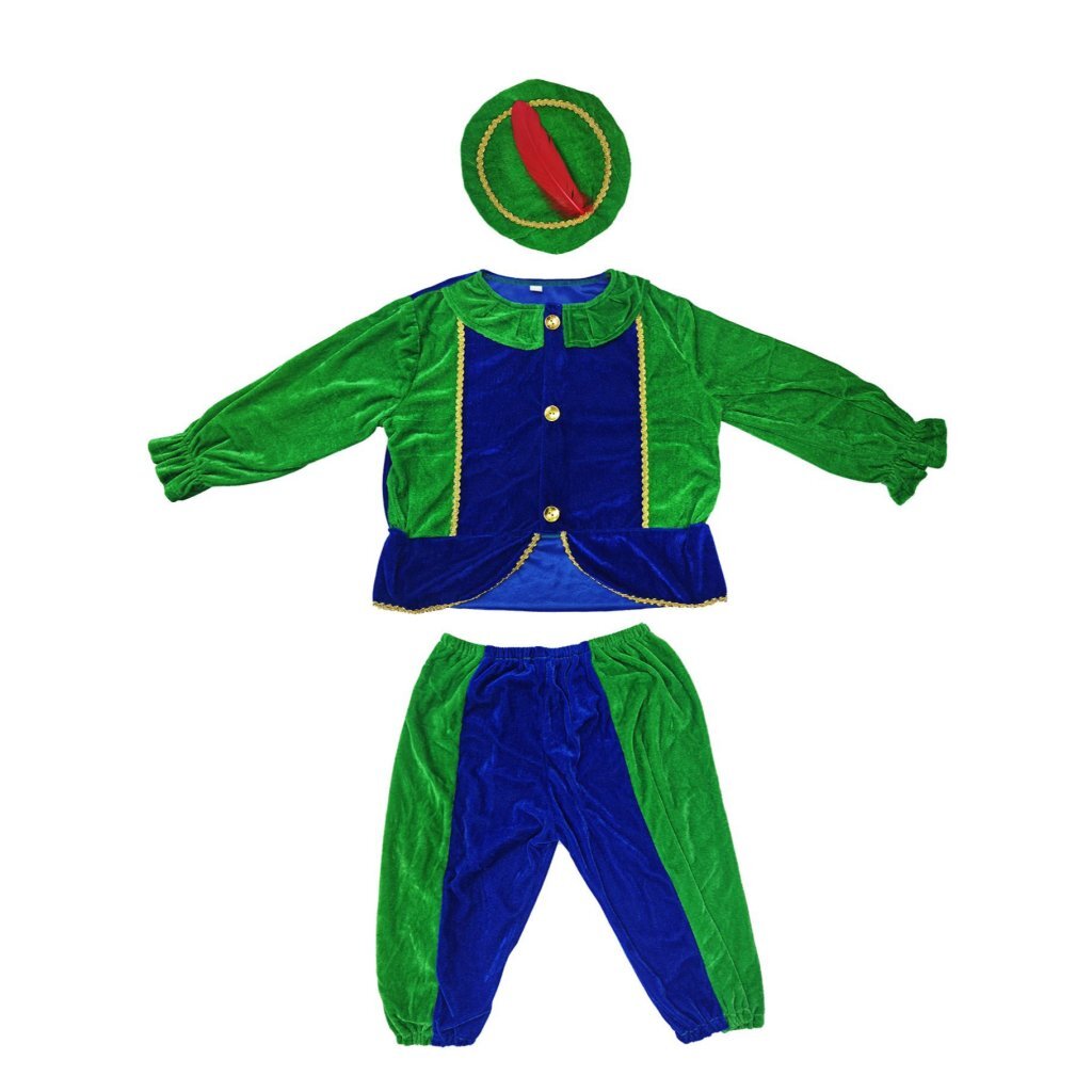 Overige Merken Pietenpak 98-104 Groen/Blauw