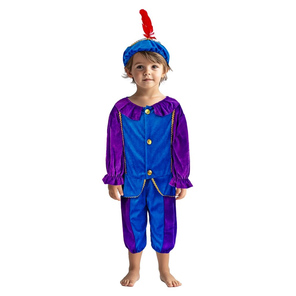 Overige Merken Pietenpak 98-104 Paars/Blauw