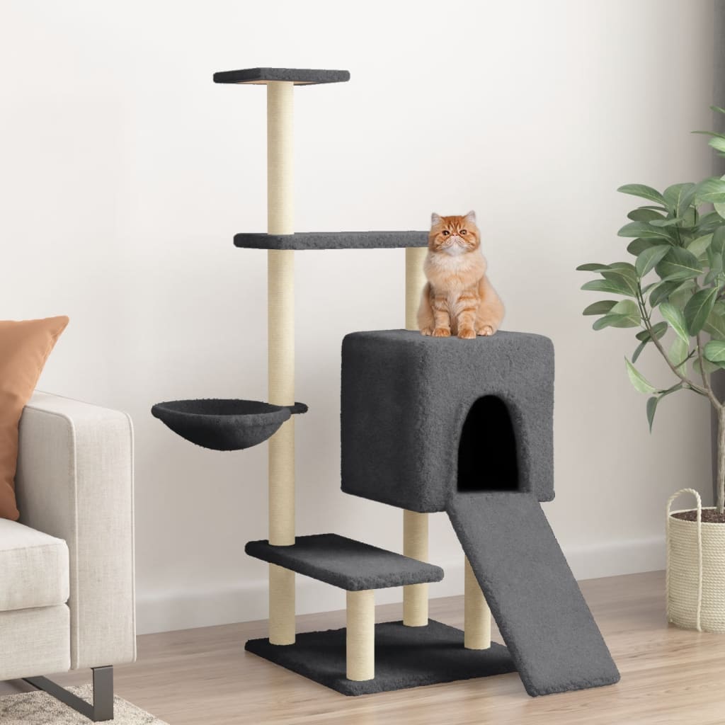 Arbre À Chat Avec Griffoirs En Sisal 130,5 Cm