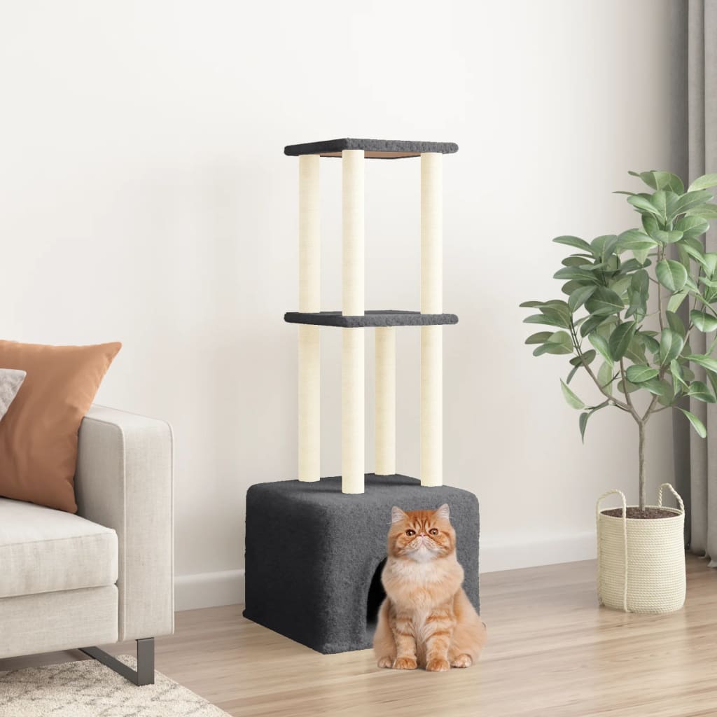 Arbre À Chat Avec Griffoirs En Sisal 133,5 Cm
