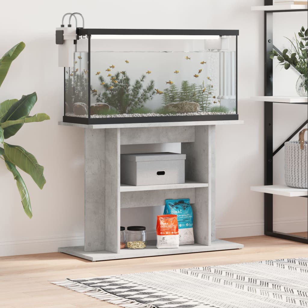 Support D'aquarium Gris Sonoma Bois D'ingénierie