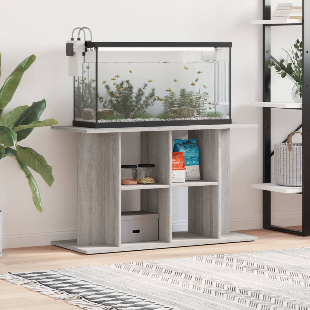Support D'aquarium Gris Sonoma Bois D'ingénierie