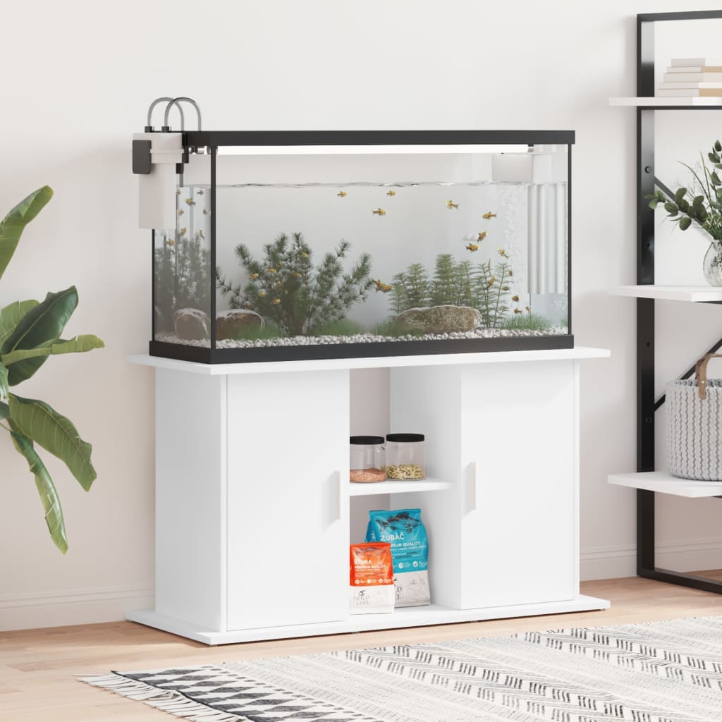 Support D'aquarium En Béton Gris Bois D'ingénierie