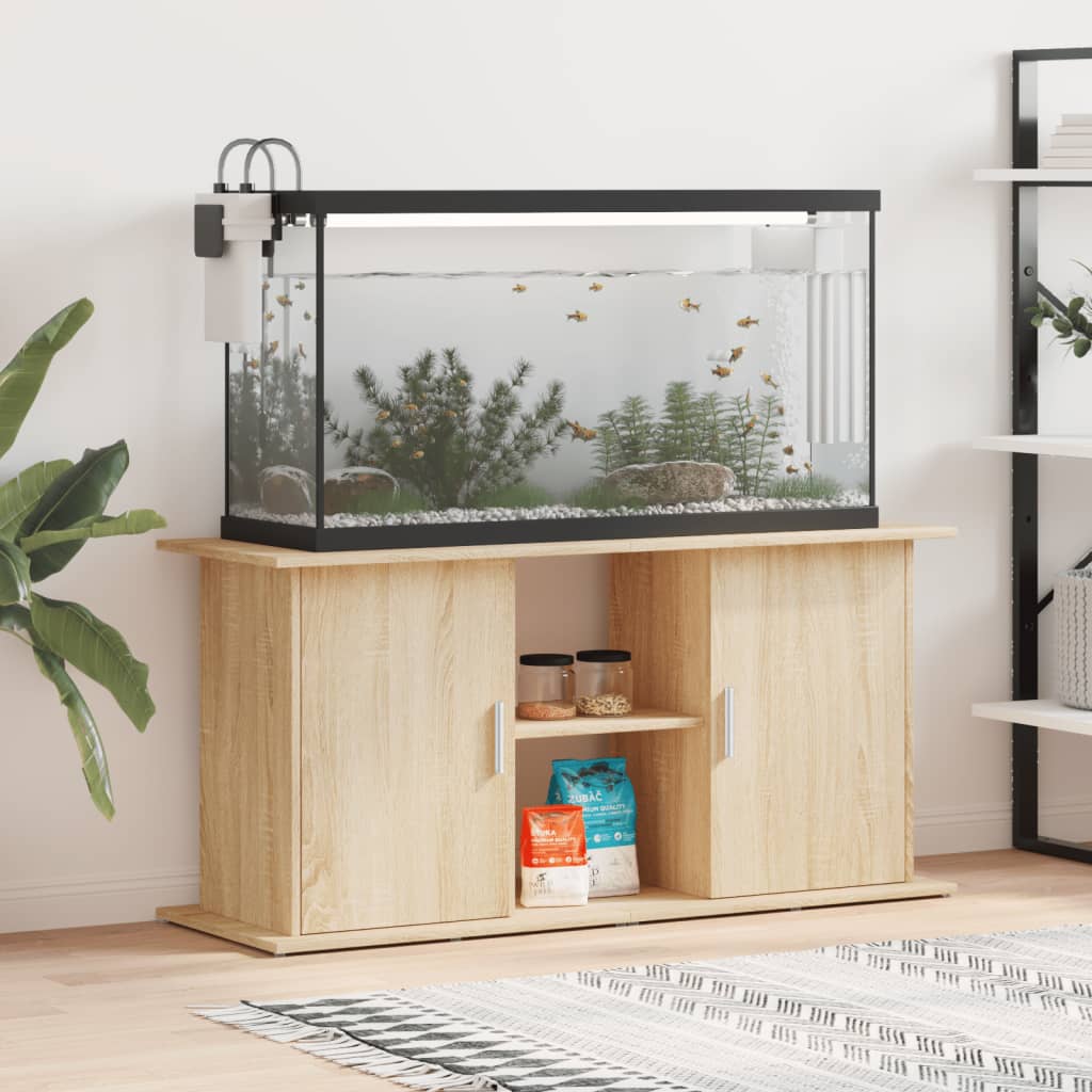 Support D'aquarium En Béton Gris Bois D'ingénierie