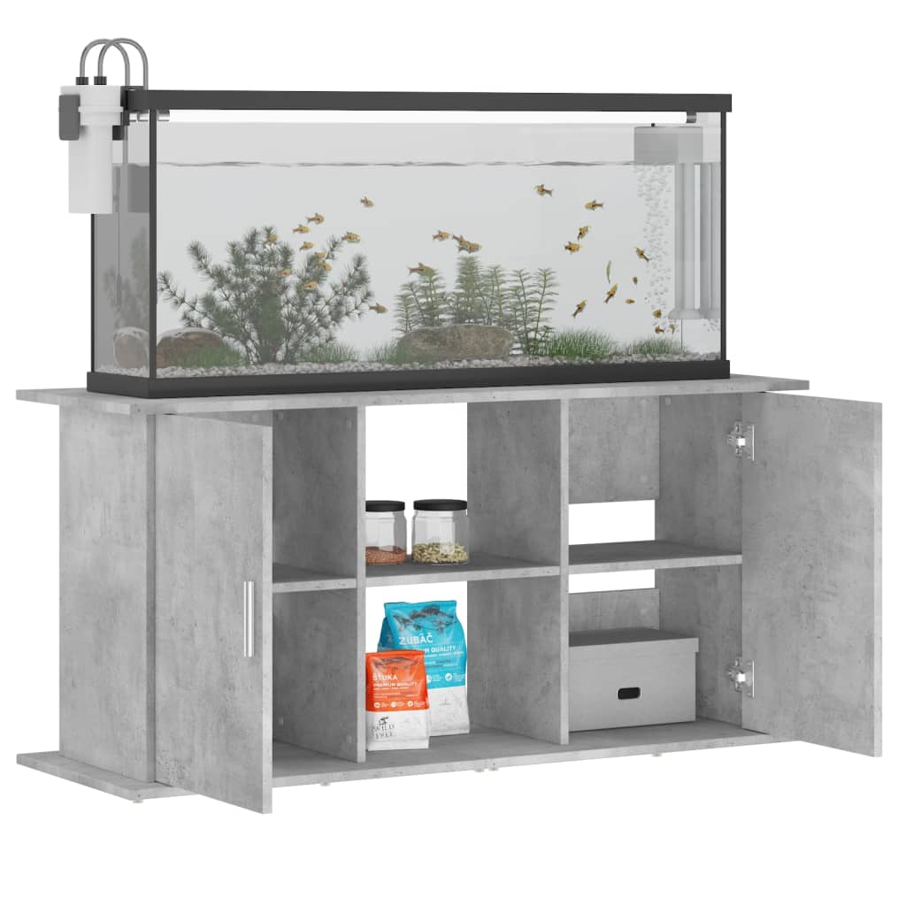 Support D'aquarium En Béton Gris Bois D'ingénierie