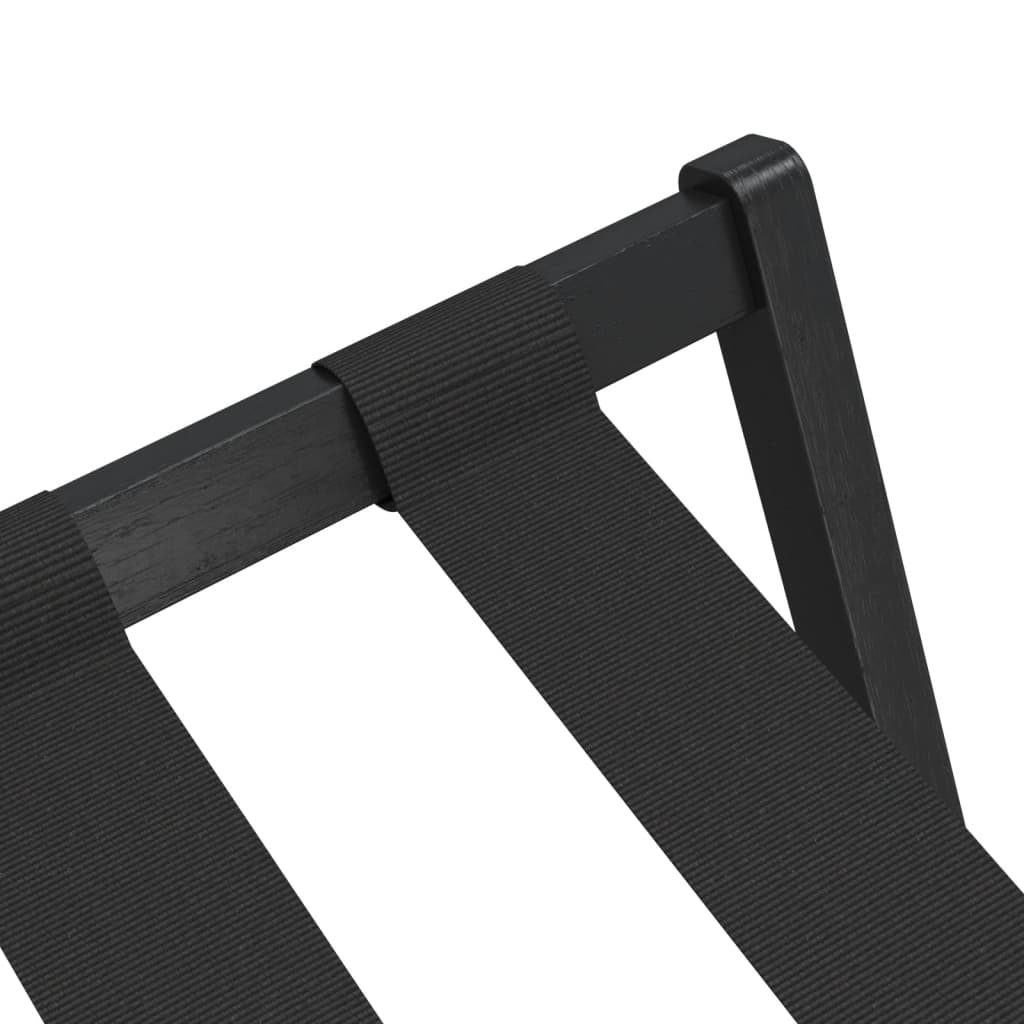 Porte-Bagages Noir 68X38X58 Cm Bambou