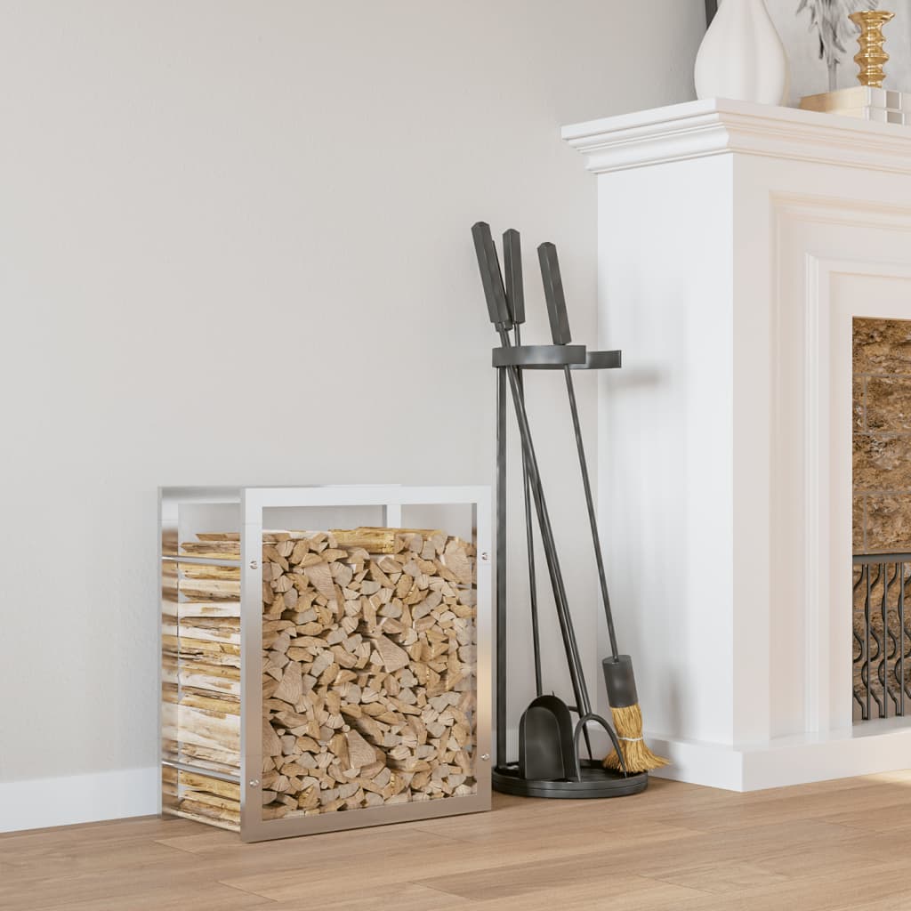 Étagère À Bois De Chauffage Mat Acier